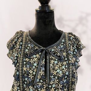 Max Studio Blue Floral Maxi Dress